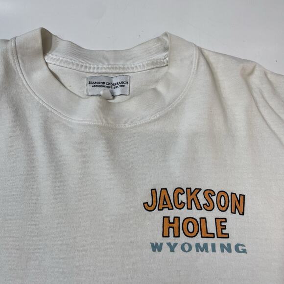 Diamond Cross Ranch Jackson Hole Shirt Men’s 2XL White Western Ski Snowboard - Picture 3 of 8